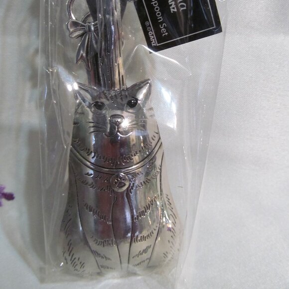 Ganz 4 Piece Metal Measuring Spoon Set Cats New in Box - Picture 2 of 14